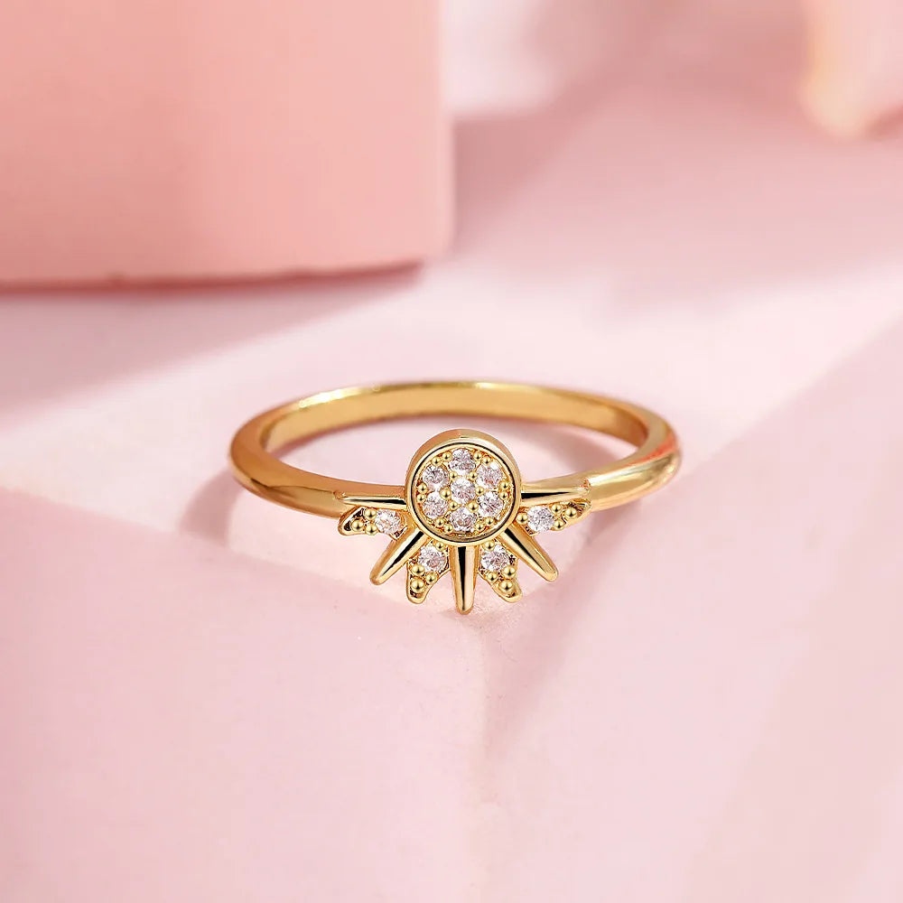 925 Sterling Silver Couple Rings – Sun and Moon Design with Sky Blue Cubic Zirconia, Perfect for Gifts